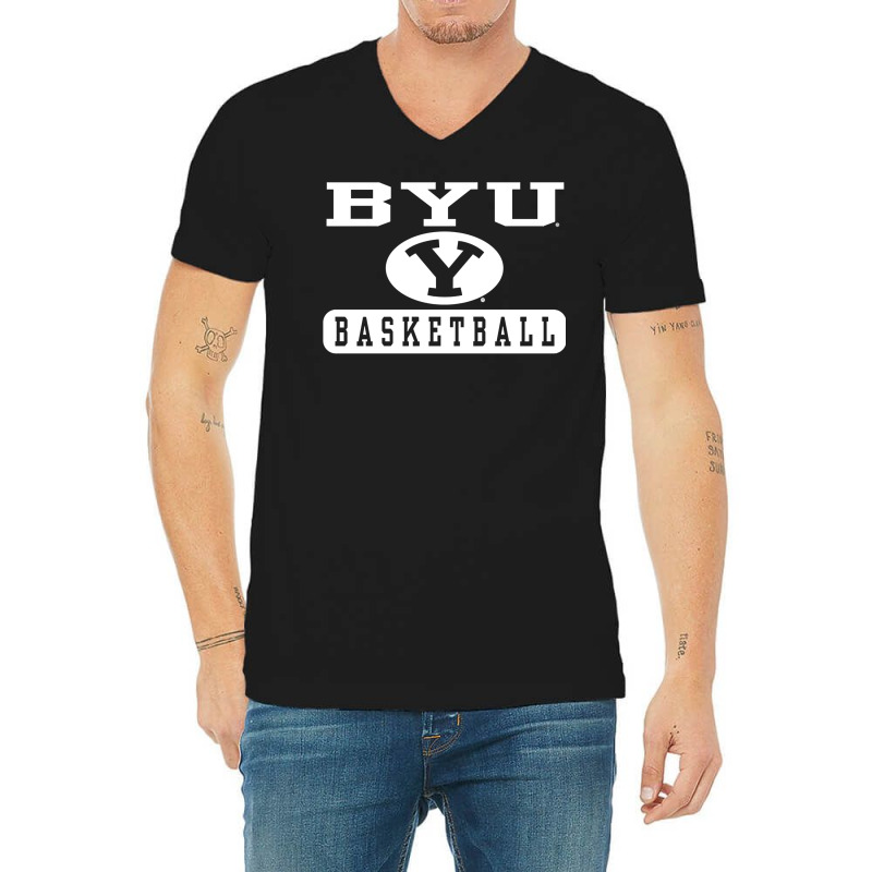 Byu Cougars Basketball Officially Licensed Pullover Hoodie V-Neck Tee by linbere | Artistshot