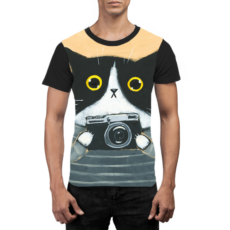 Limited Edition Photographer Kitty Graphic T-shirt | Artistshot