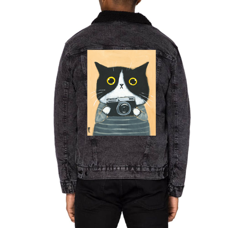 Limited Edition Photographer Kitty Unisex Sherpa-lined Denim Jacket | Artistshot