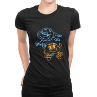 Cn The Amazing World Of Gumball & Darwin Neon Outline Ladies Fitted T-shirt | Artistshot