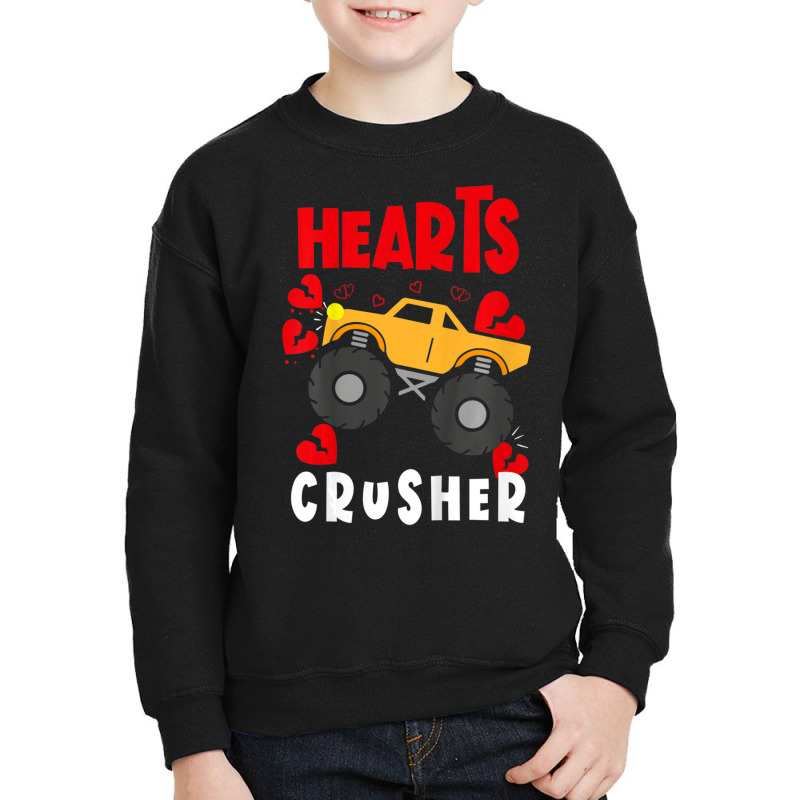 Limited Edition Kids Hearts Crusher Cute Valentine's Day Outfit Toddle Youth Sweatshirt | Artistshot