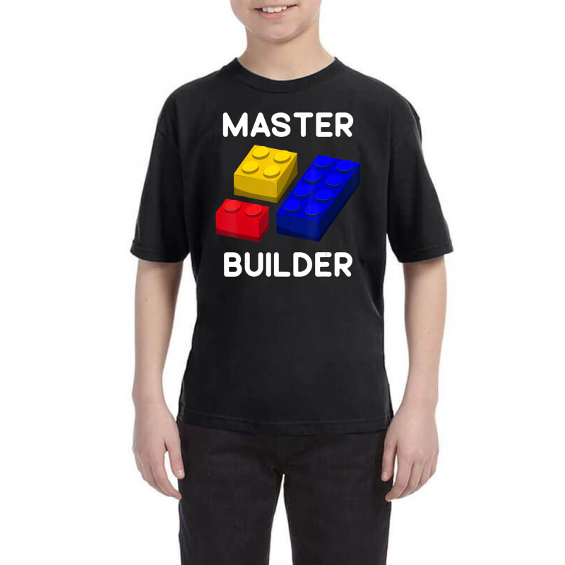 Trending Master Builder Cute Block Building Kids Toys Brick Builders Youth Tee | Artistshot