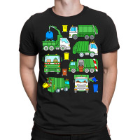 Green Garbage Truck Design T-shirt | Artistshot