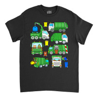 Green Garbage Truck Design Classic T-shirt | Artistshot