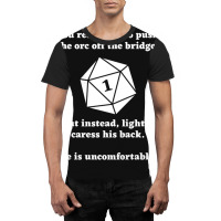 Funny Dnd Push Orc Off The Bridge Friend Graphic T-shirt | Artistshot