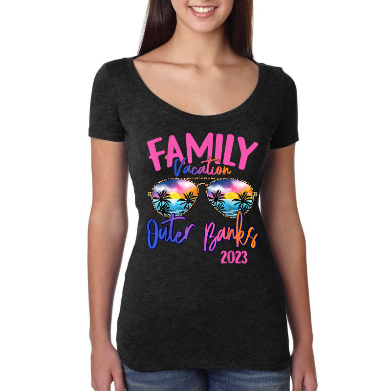 Outer Banks Carolina 2023 Sunglasses Theme Family Vacation T Shirt Women's Triblend Scoop T-shirt by calvinittgos | Artistshot