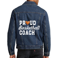 Basketball Coach Shirt - Proud Basketball Coach-m18ld Men Denim Jacket | Artistshot