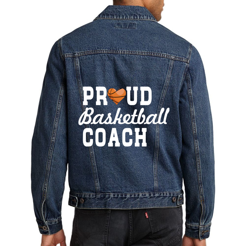 Basketball Coach Shirt - Proud Basketball Coach-m18ld Men Denim Jacket by jauntdemant049 | Artistshot