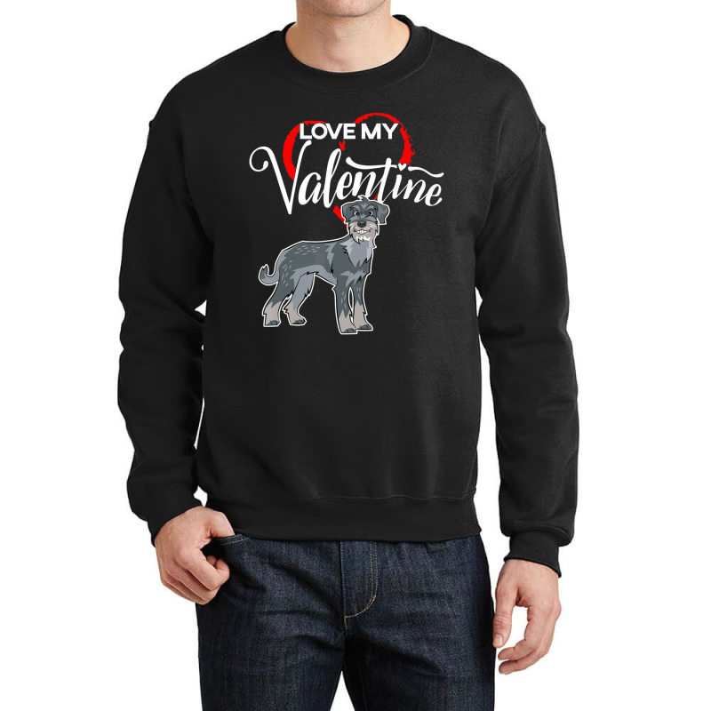 Trending Love My Standard Schnauzer Dog Valentine's Day Crewneck Sweatshirt by Karyn Love | Artistshot