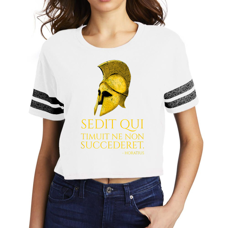 Motivational Latin Proverb   Ancient Roman Poet Horace Quote T Shirt Scorecard Crop Tee by veroniquetour3tz | Artistshot