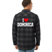 I Heart Dominica With Red Heart, I Love Dominica T Shirt Flannel Shirt | Artistshot