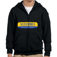 Alhambra City Youth Zipper Hoodie | Artistshot