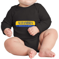 Alhambra City Long Sleeve Baby Bodysuit | Artistshot