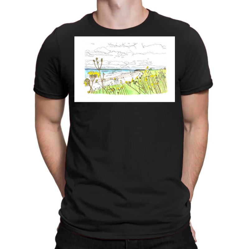 Orkney Coast With Longhouse  Humor 70s T-shirt | Artistshot