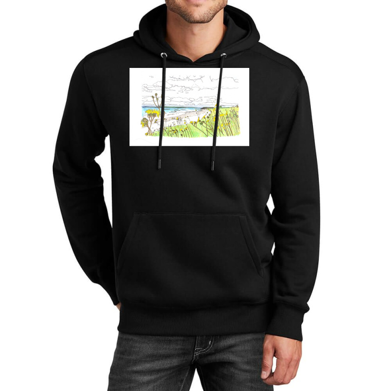 Orkney Coast With Longhouse  Humor 70s Unisex Hoodie | Artistshot