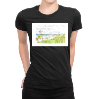 Orkney Coast With Longhouse  Humor 70s Ladies Fitted T-shirt | Artistshot