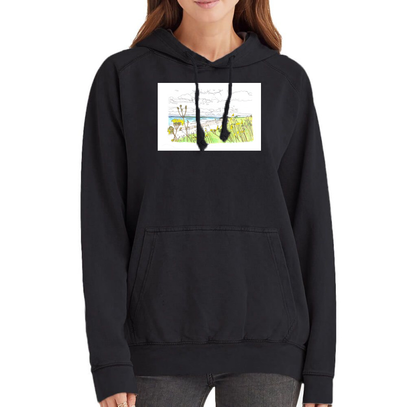 Orkney Coast With Longhouse  Humor 70s Vintage Hoodie | Artistshot