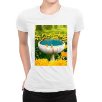 Mushroom Dandelion Pool Ladies Fitted T-shirt | Artistshot