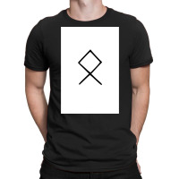 Viking Norse Rune Othala Simple Black Amp White  Aesthetic Girl T-shirt | Artistshot