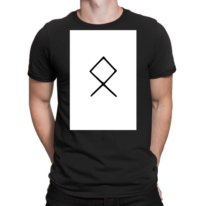 Viking Norse Rune Othala Simple Black Amp White  Aesthetic Girl T-shirt | Artistshot