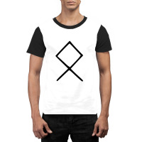 Viking Norse Rune Othala Simple Black Amp White  Aesthetic Girl Graphic T-shirt | Artistshot