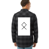 Viking Norse Rune Othala Simple Black Amp White  Aesthetic Girl Flannel Shirt | Artistshot