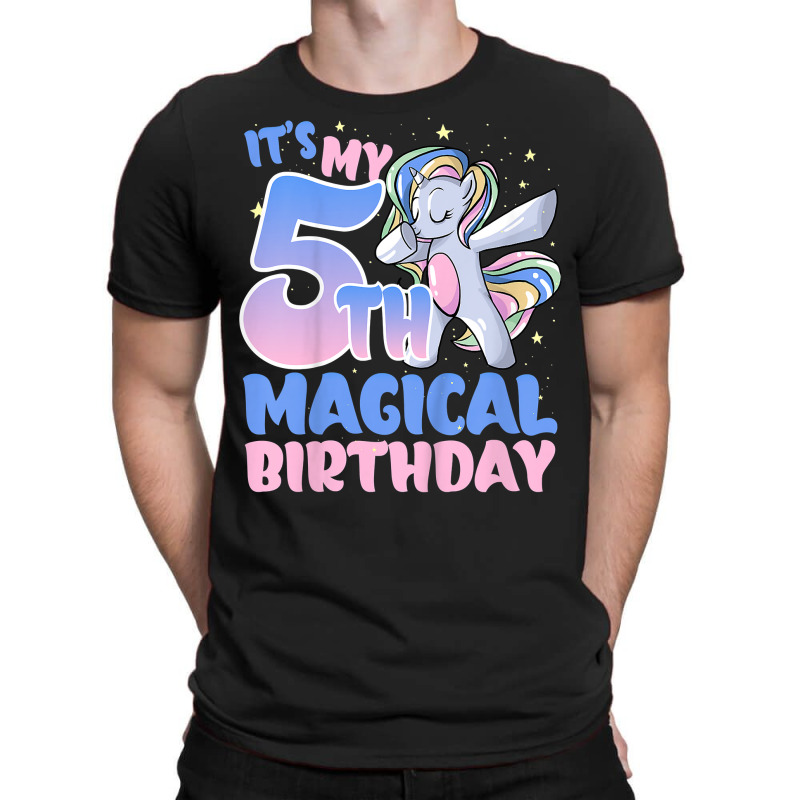 Kids It's My 5th Magical Birthday Rainbow Tail Unicorn Kid T Shirt T-shirt | Artistshot