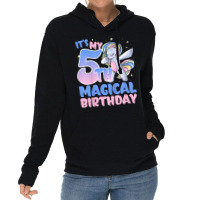 Kids It's My 5th Magical Birthday Rainbow Tail Unicorn Kid T Shirt Lightweight Hoodie | Artistshot