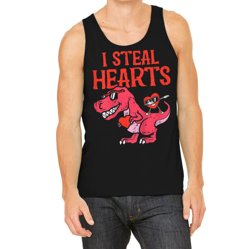 Trending Kids I Steal Hearts Dino Dab Toddler Baby Boys Valentines Day Tank Top | Artistshot