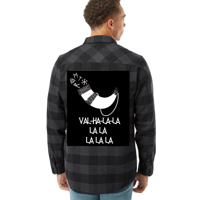 Valhalala Funny Viking Design  Green Flannel Shirt | Artistshot