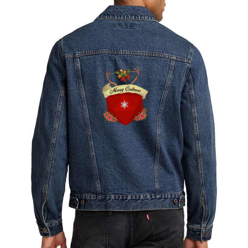 Merry Critmas Dice Men Denim Jacket | Artistshot