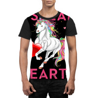 I Steal Hearts Valentines Unicorn Shirt Valentine Apparel T Shirt Graphic T-shirt | Artistshot