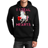 I Steal Hearts Valentines Unicorn Shirt Valentine Apparel T Shirt Unisex Hoodie | Artistshot