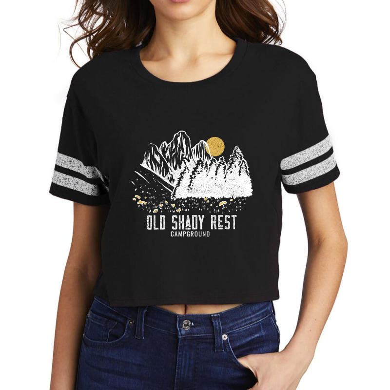 Old Shady Rest Campground Shirt Scorecard Crop Tee by yammerbetween10 | Artistshot