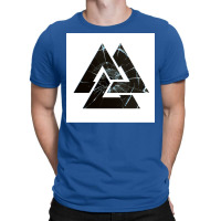 Valknut Viking Symbol Broken Glass Background  Hippie Nature T-shirt | Artistshot