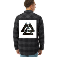 Valknut Viking Symbol Broken Glass Background  Hippie Nature Flannel Shirt | Artistshot