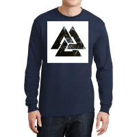 Valknut Viking Symbol Broken Glass Background  Hippie Nature Long Sleeve Shirts | Artistshot