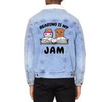 Limited Edition Reading Is My Jam For Teacher Nerd Bookworm Book Lover Unisex Sherpa-lined Denim Jacket | Artistshot