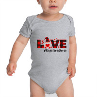 Trending Love Registered Nurse Gnome Flannel Valentine's Day Baby Bodysuit | Artistshot