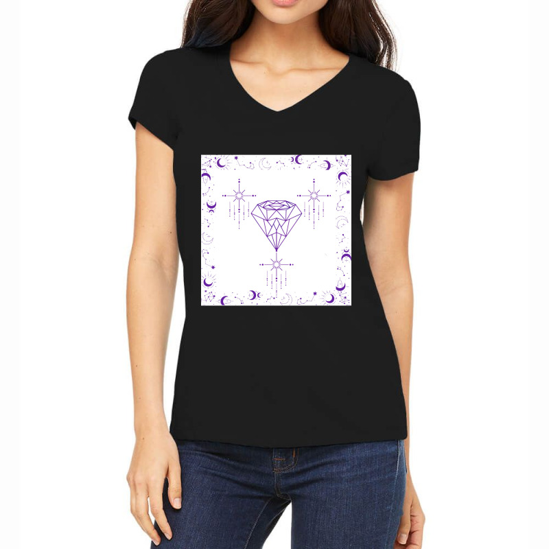 Celestial Geometry Women's V-Neck T-Shirt by BrianneRemers65 | Artistshot