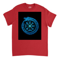 Vegvisir Jormungandr World Serpent  70s Yellow Classic T-shirt | Artistshot