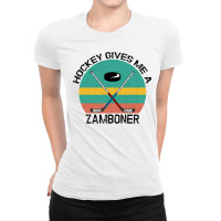 Hockey Gives Me A Zamboner For Light Ladies Fitted T-shirt | Artistshot