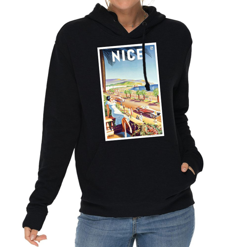 Nice // France Travel 1935 Lightweight Hoodie | Artistshot