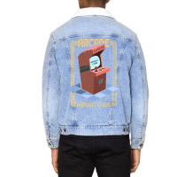 Arcade Machine Retro Game Unisex Sherpa-lined Denim Jacket | Artistshot