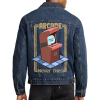 Arcade Machine Retro Game Men Denim Jacket | Artistshot