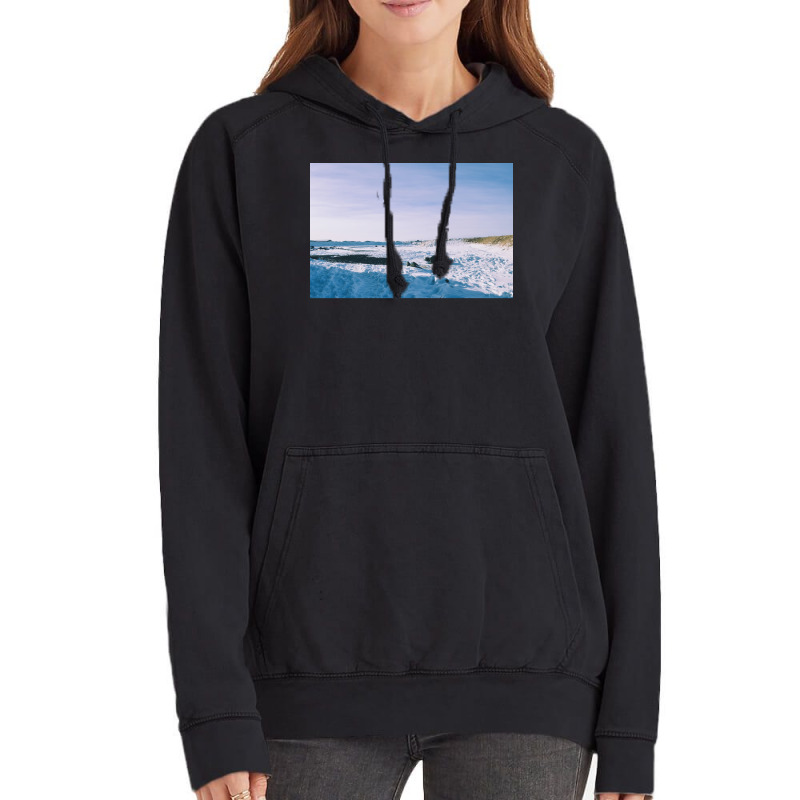 Snowy View In Njardvik  Blue Quote Vintage Hoodie | Artistshot