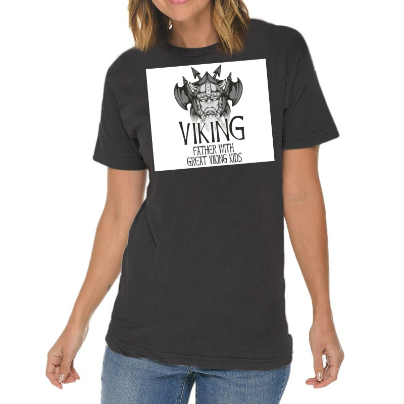 Viking Father With Great Viking Kids  Red Tumblr Vintage T-shirt | Artistshot