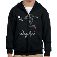 Argentina Football Youth Zipper Hoodie | Artistshot