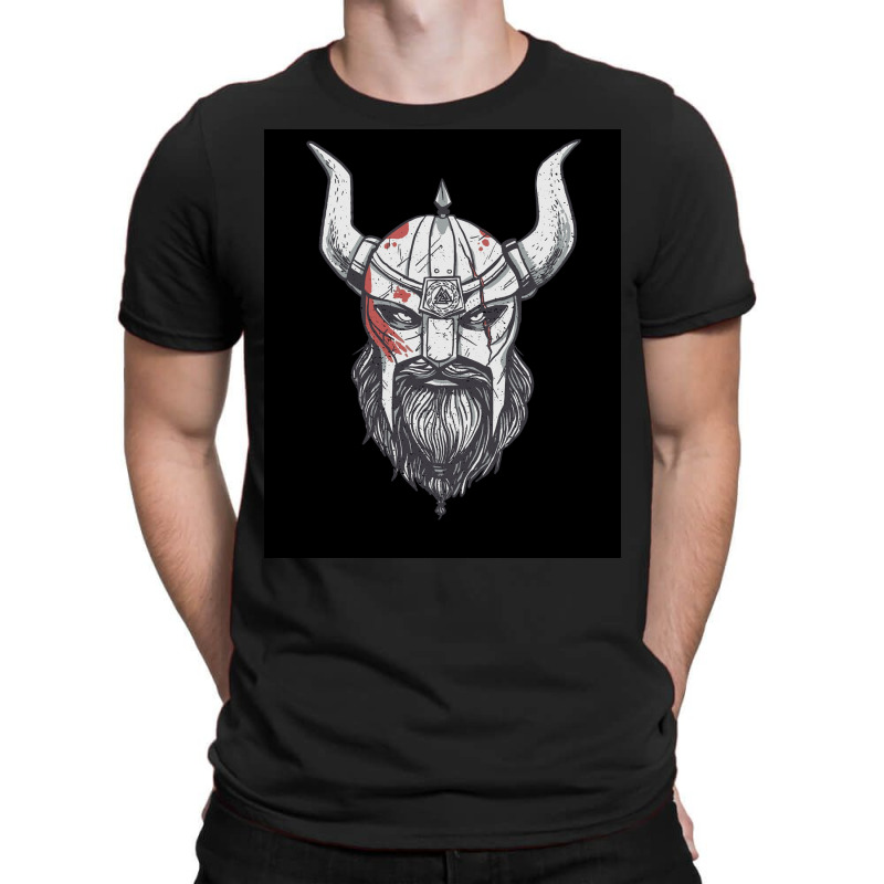 Viking Warrior Head Illustration Image  Gift Hippie T-Shirt by wedmanrolingf | Artistshot