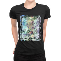 Japanese Floral Pattern Chrysanthemum Cherry Blossom Earth Tone Colors Ladies Fitted T-shirt | Artistshot